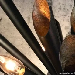 Straluma Ovale design hanglamp zwart metaal><noscript><img width=
