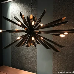 Straluma Ovale design hanglamp zwart metaal><noscript><img width=