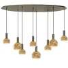 Straluma Ovale hanglamp platinum exclusief E27 lichtbronnen> Eettafellampen|Kantoorverlichting