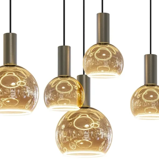 Straluma Ovale hanglamp platinum exclusief E27 lichtbronnen> Eettafellampen|Kantoorverlichting