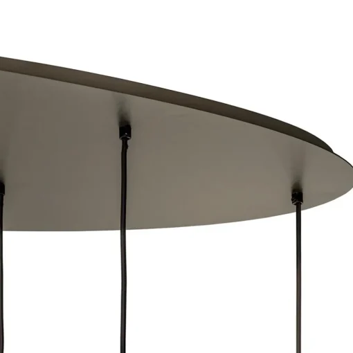 Straluma Ovale hanglamp platinum exclusief E27 lichtbronnen> Eettafellampen|Kantoorverlichting