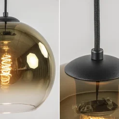 Straluma Ovale 5-lichts hanglamp met glazen bollen gold gradient><noscript><img width=