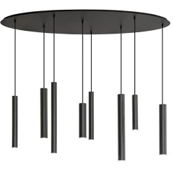 Straluma Ovale 8-lichts hanglamp tubes zwart metaal><noscript><img width=