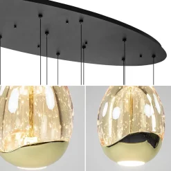 Straluma Ovale 12-lichts LED hanglamp Golden Egg><noscript><img width=