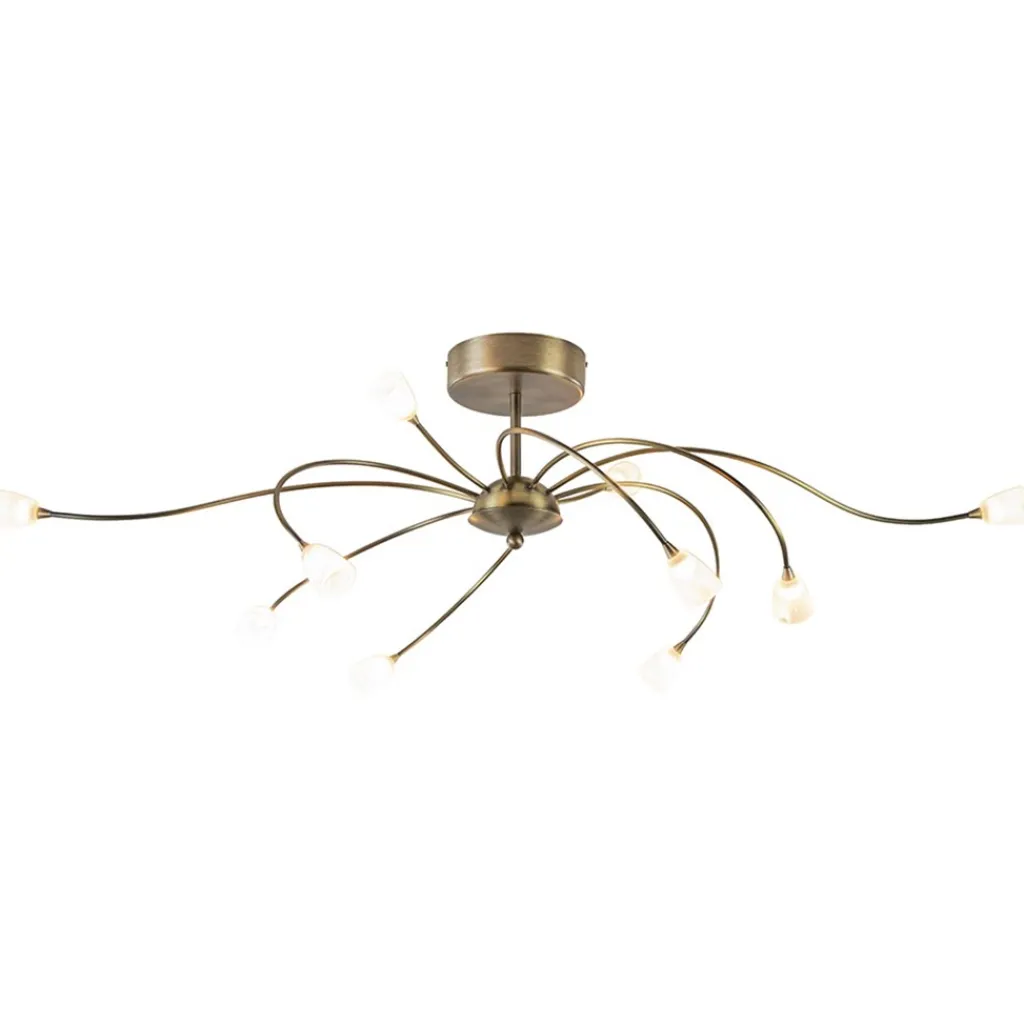 Straluma Ovale plafondlamp brons inclusief LED dim to warm> Plafondlampen|LED Plafondlampen