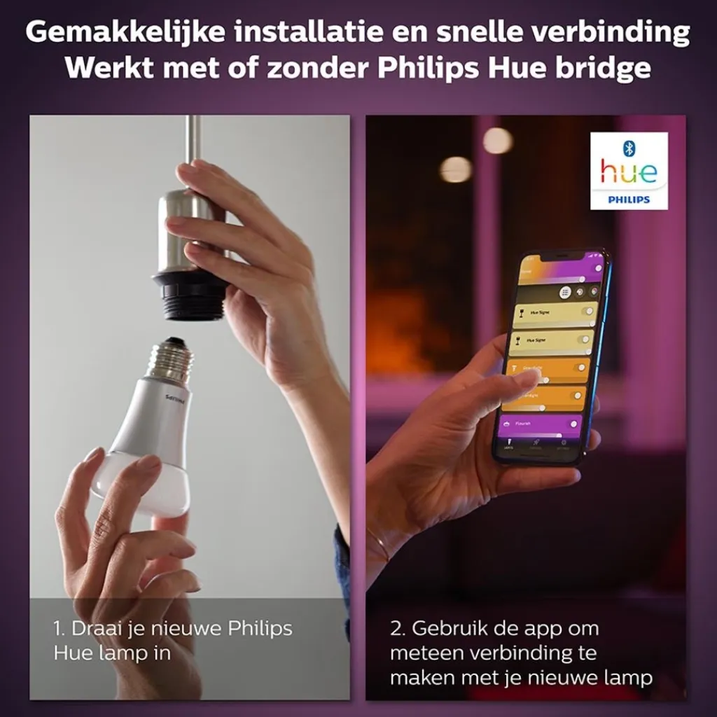 Straluma Philips Hue e27 2-pack color ambiance> Smart lampen|Philips Hue
