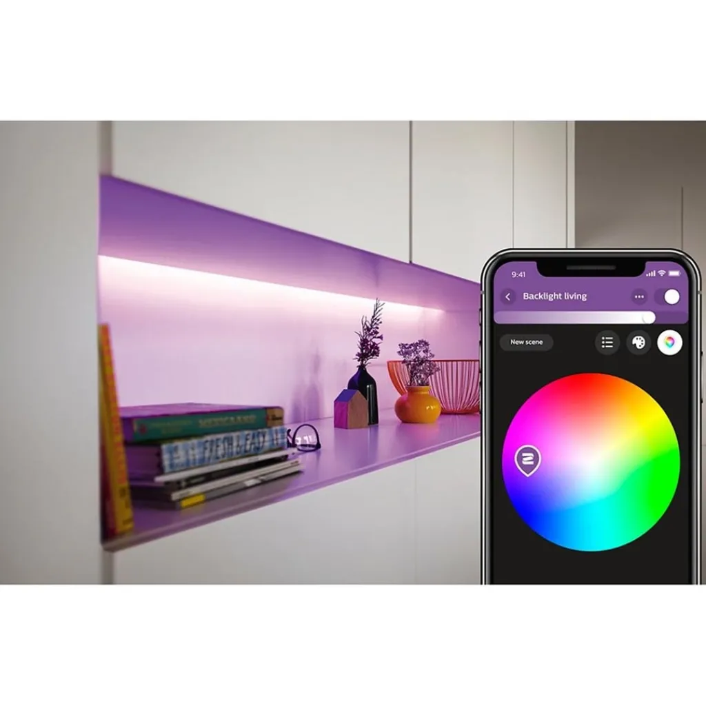 Straluma Philips Hue ledstrip rgbw 2mtr set+adapter> Smart lampen|Philips Hue