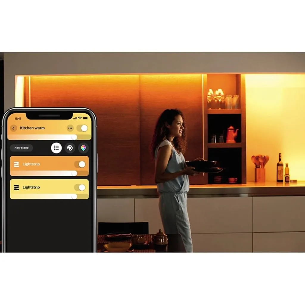 Straluma Philips Hue ledstrip rgbw 2mtr set+adapter> Smart lampen|Philips Hue