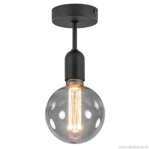 Straluma Plafondfitting basic zwart> Woonkamerlampen|Keukenverlichting