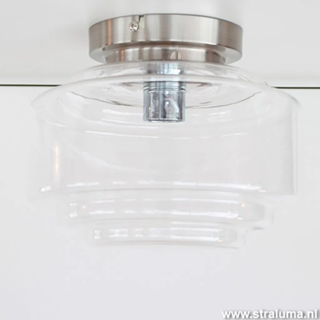 Straluma Plafondlamp Art Deco helder glas> Plafonnières|Woonkamerlampen