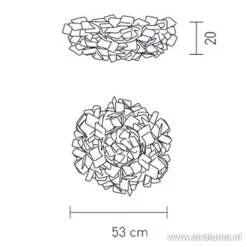 Straluma Plafondlamp Clizia 53cm fumé><noscript><img width=