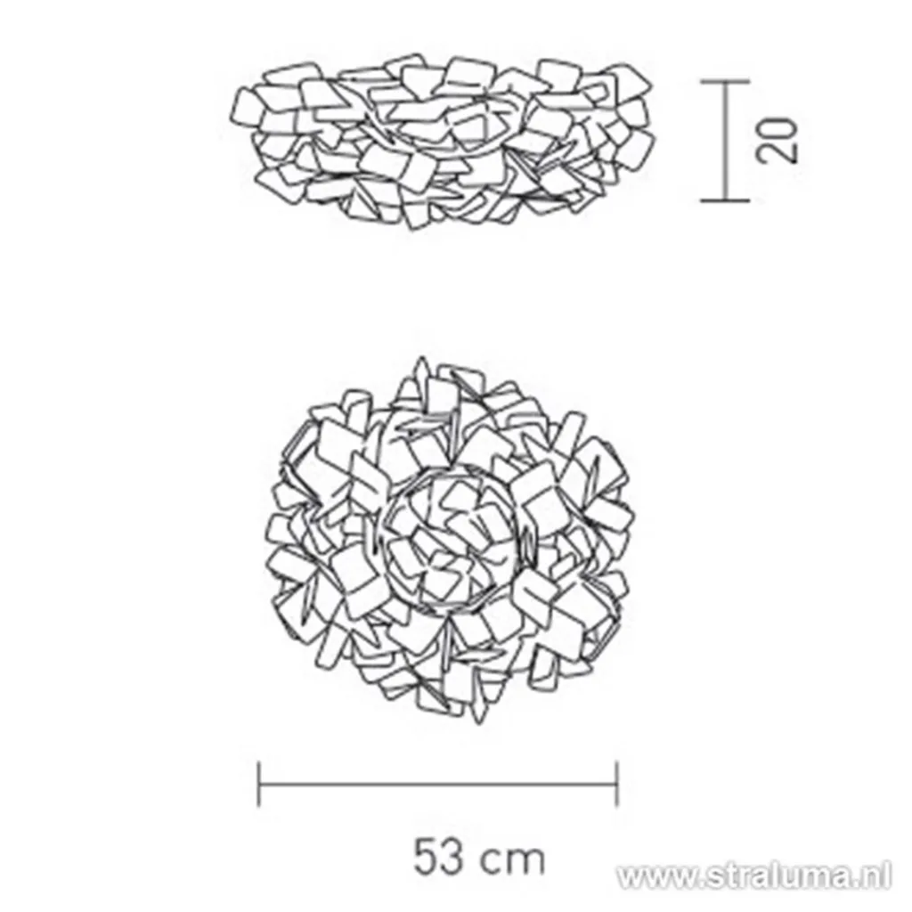 Straluma Plafondlamp Clizia 53cm fumé> Plafonnières|Woonkamerlampen