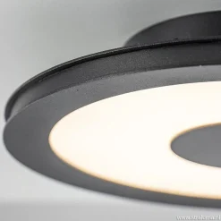 Straluma **Plafondlamp disc 26cm zwart 3-step dim><noscript><img width=