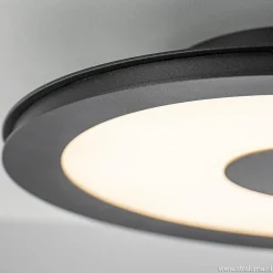 Straluma **Plafondlamp disc 32cm zwart 3-step dim><noscript><img width=