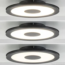 Straluma **Plafondlamp disc 32cm zwart 3-step dim><noscript><img width=