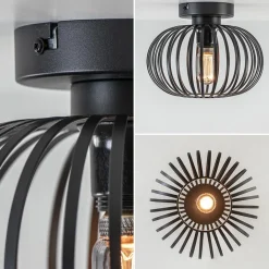 Straluma Plafondlamp donut klein draad zwart 25cm><noscript><img width=