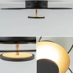 Straluma Plafondlamp Fiore zwart/goud 3-step dim><noscript><img width=