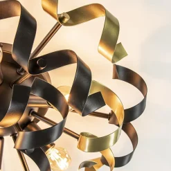 Straluma Plafondlamp Krul zwart/goud><noscript><img width=