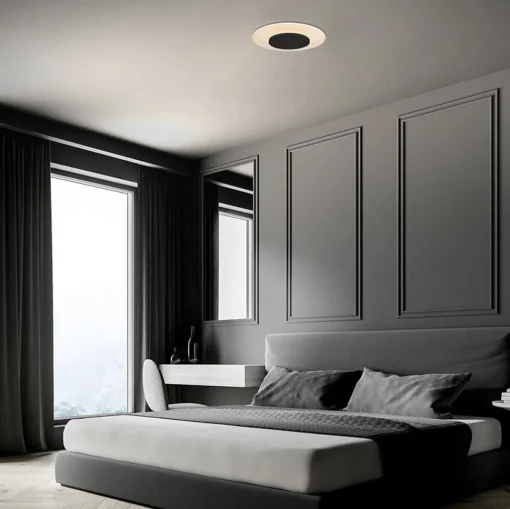 Straluma Plafondlamp Lido zwart 29cm indirect> Plafondlampen|Plafonnières