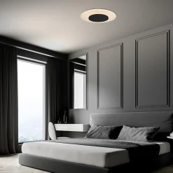 Straluma Plafondlamp Lido zwart 42cm indirect></noscript> Plafondlampen|Plafonnières