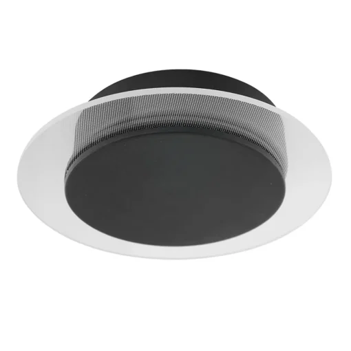 Straluma Plafondlamp Lido zwart 17cm indirect> Plafondlampen|Wandlampen