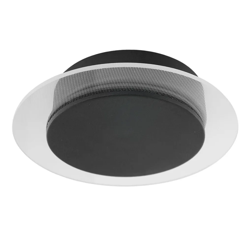 Straluma Plafondlamp Lido zwart 17cm indirect> Plafondlampen|Wandlampen