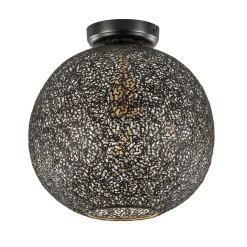 Straluma Plafondlamp Oronero bol zwart/goud 30cm> Keukenverlichting|Halverlichting