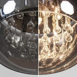 Straluma Plafondlamp Pearl Raindrops smokey glas><noscript><img width=