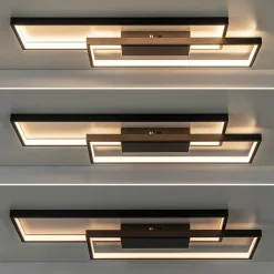 Straluma Plafondlamp Piazza 2L zwart 3-step dim></noscript> Plafondlampen|Woonkamerlampen