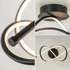 Straluma Plafondlamp Plaza zwart 3-switchdim></noscript> Plafondlampen|Woonkamerlampen