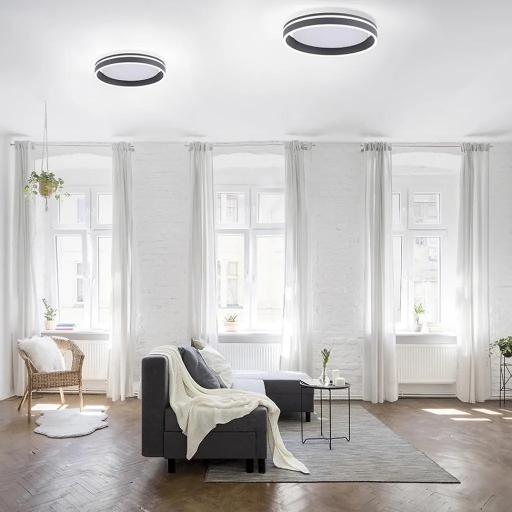 Straluma Plafondlamp Q-Vito 40 zwart smart+remote> Plafondlampen|Smart lampen