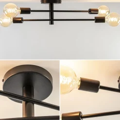 Straluma Plafondlamp Sticks 4L zwart excl. e27><noscript><img width=