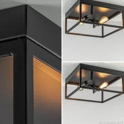 Straluma Plafondlamp vierkant zwart open frame><noscript><img width=