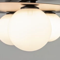 Straluma Plafondlamp zwart met 3 witte bollen></noscript> Plafondlampen|Retro Verlichting