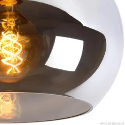 Straluma Plafondlamp zwart met smoke glas><noscript><img width=