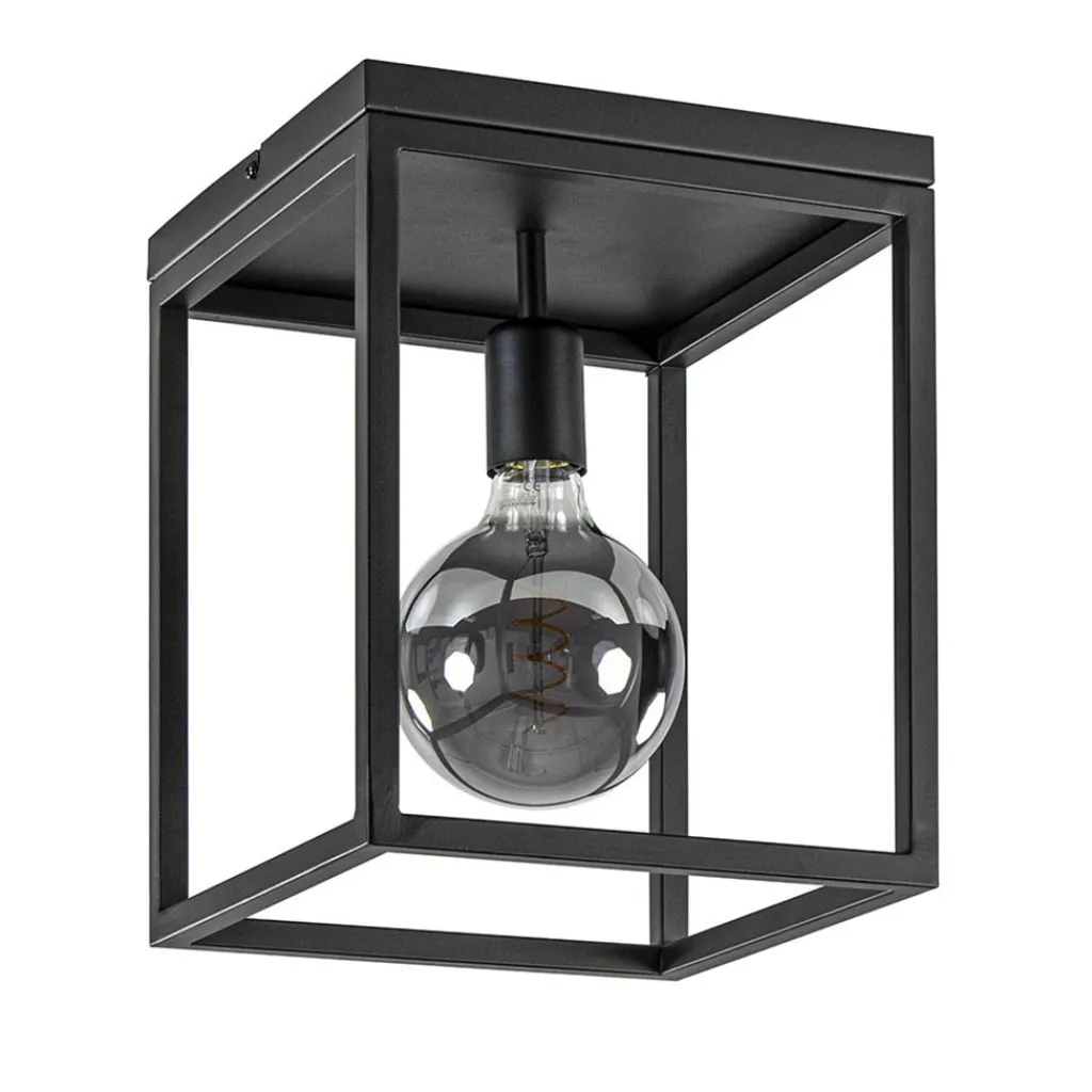 Straluma Plafondlamp zwart open frame> Woonkamerlampen|Slaapkamerlampen
