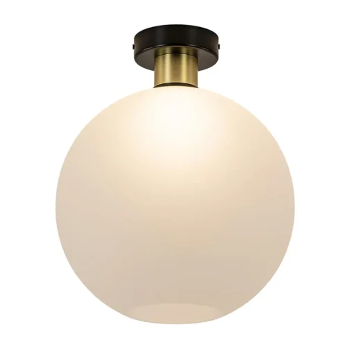Straluma Plafondlamp zwart/goud met opaal glas 30 cm> Plafondlampen|Luxe Verlichting