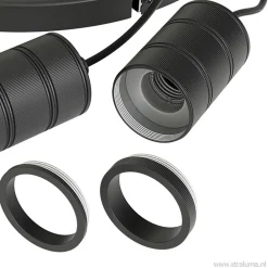 Straluma Plafondplaat 3-l rond 40cm zwart excl.lb> Hanglampen|Calex