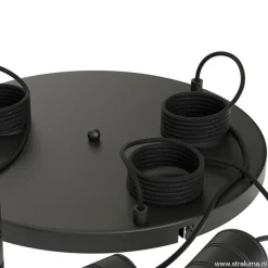Straluma Plafondplaat 3-l rond 40cm zwart excl.lb></noscript> Hanglampen|Calex