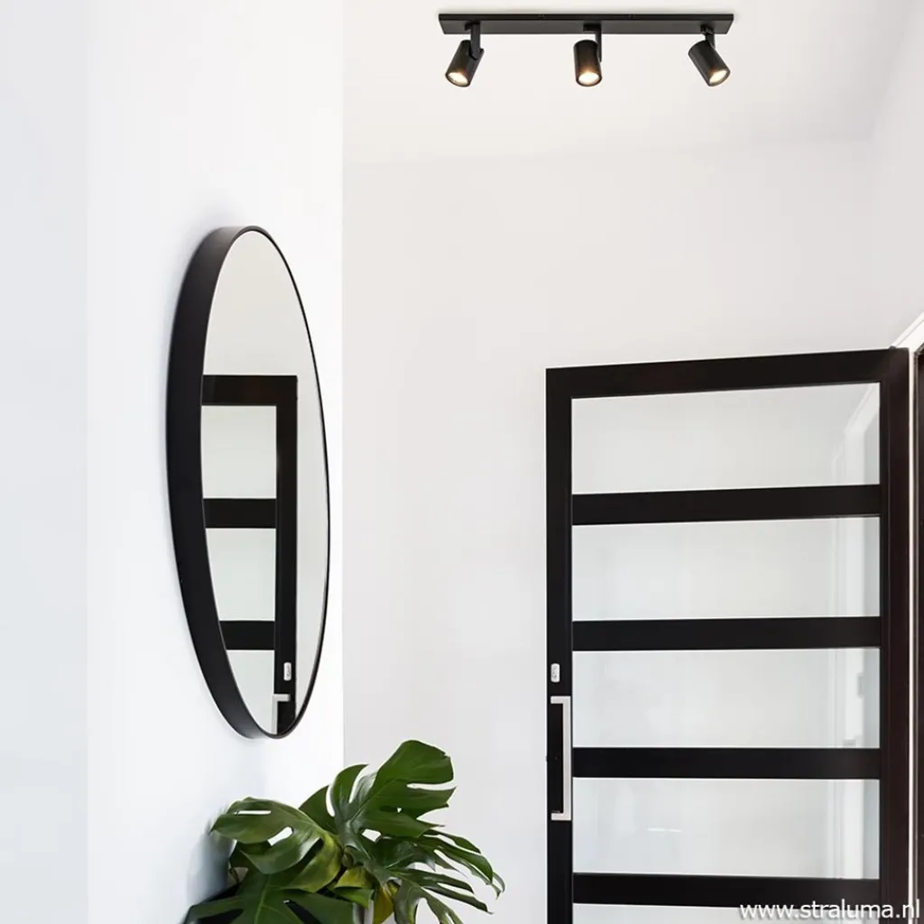 Straluma Plafondspot balk 3-lichts zwart ex.gu10> Opbouwspots|Keukenverlichting