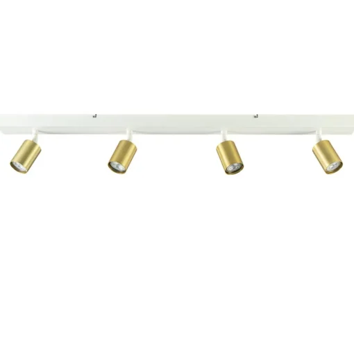 Straluma Plafondspot Bounce 4L balk wit/matgoud> Plafondlampen|Opbouwspots