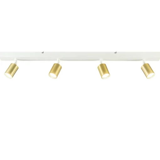 Straluma Plafondspot Bounce 4L balk wit/matgoud> Plafondlampen|Opbouwspots