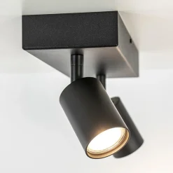 Straluma Plafondspot Bounce 2L balk zwart></noscript> Plafondlampen|Opbouwspots