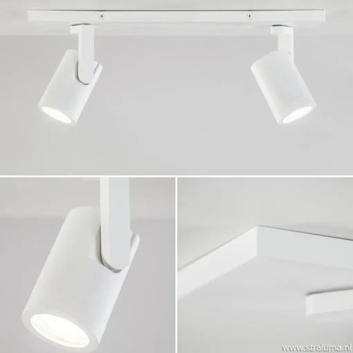 Straluma Plafondspot Halo 2L op balk wit> Opbouwspots|Keukenverlichting