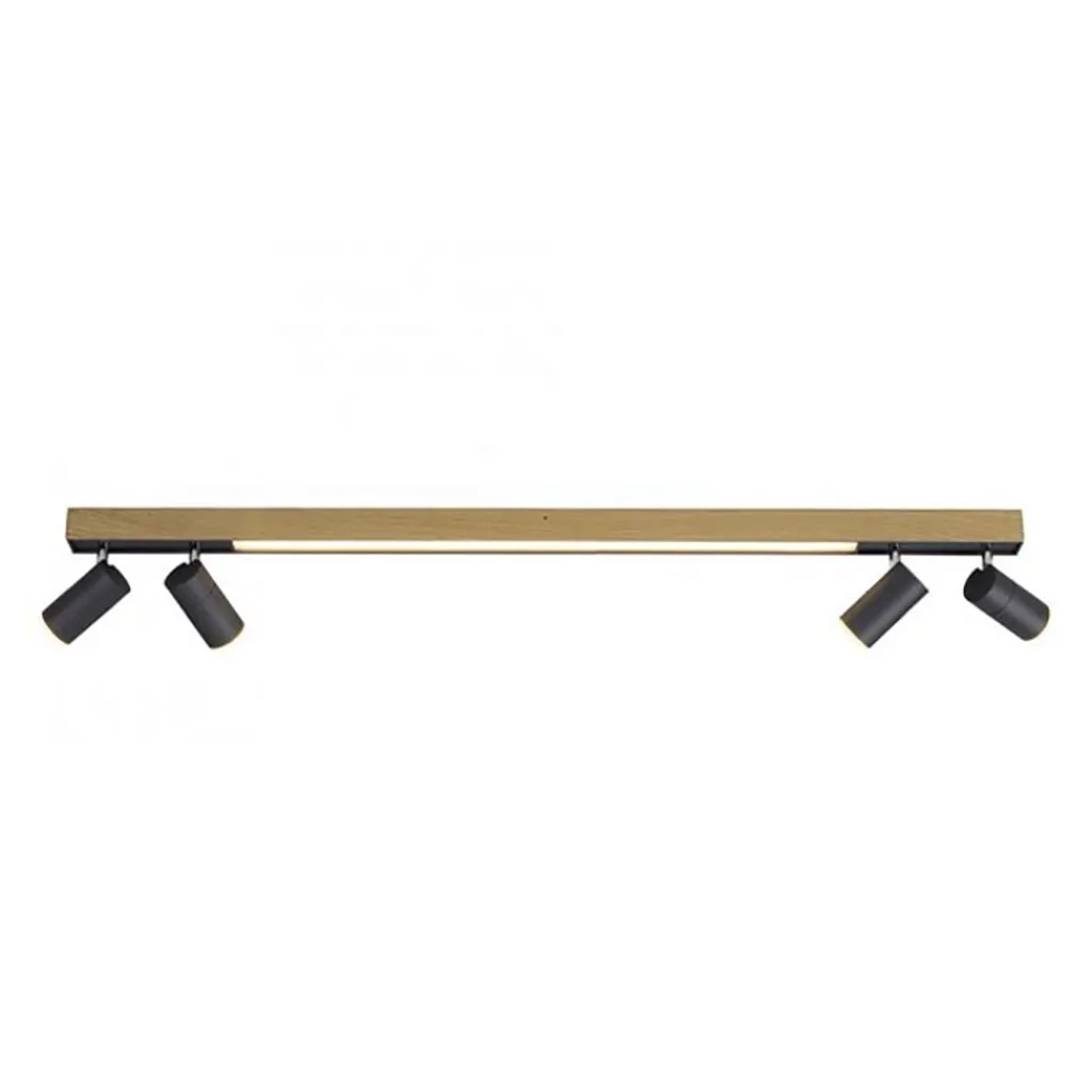 Straluma Plafondspot Pure Lines antraciet/hout cct> Plafondlampen|Opbouwspots