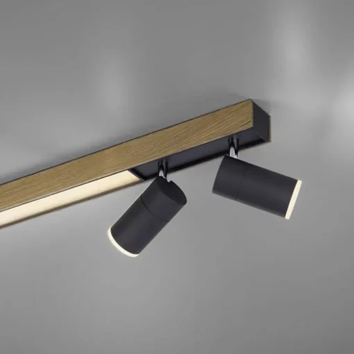 Straluma Plafondspot Pure Lines antraciet/hout cct> Plafondlampen|Opbouwspots
