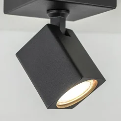 Straluma Plafondspot Quadro 1L zwart gu10><noscript><img width=