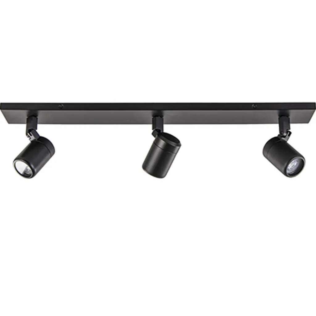 Straluma Plafondspot Rain 3L balk zwart gu10 IP44> Opbouwspots|Slaapkamerlampen