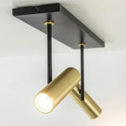 Straluma Plafondspot Trend 2L zwart/goud mini gu10><noscript><img width=