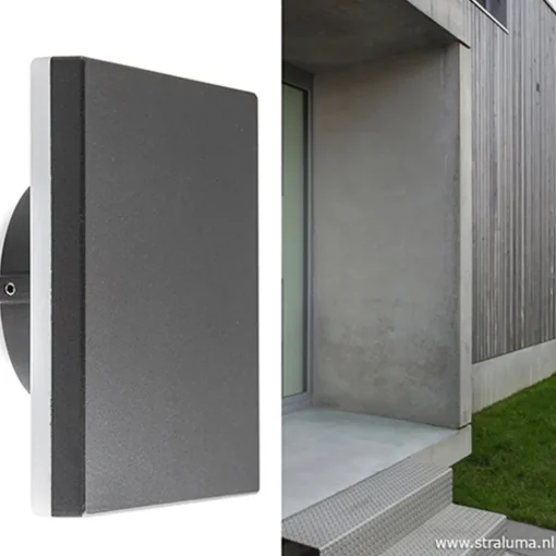 Straluma Plafond/wandlamp square antraciet> Wandlampen|Buitenlampen